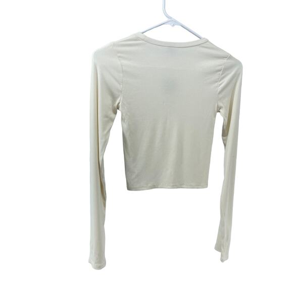 NWT Wild Fable White Ribbed Pug Dog Embroidered Top Women's Size Medium - Picture 7 of 7